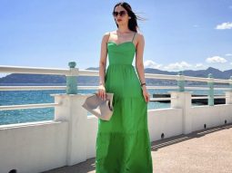 Manushi Chhillar is embracing serenity and style on a holiday in her green maxi dress