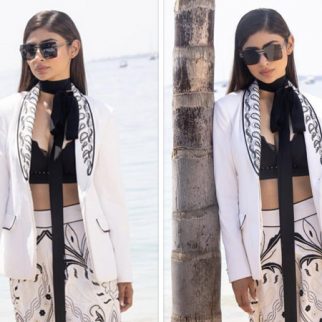 Mouni Roy gracefully soaks up the Cannes sun's golden rays wearing a three-piece monochromatic ensemble