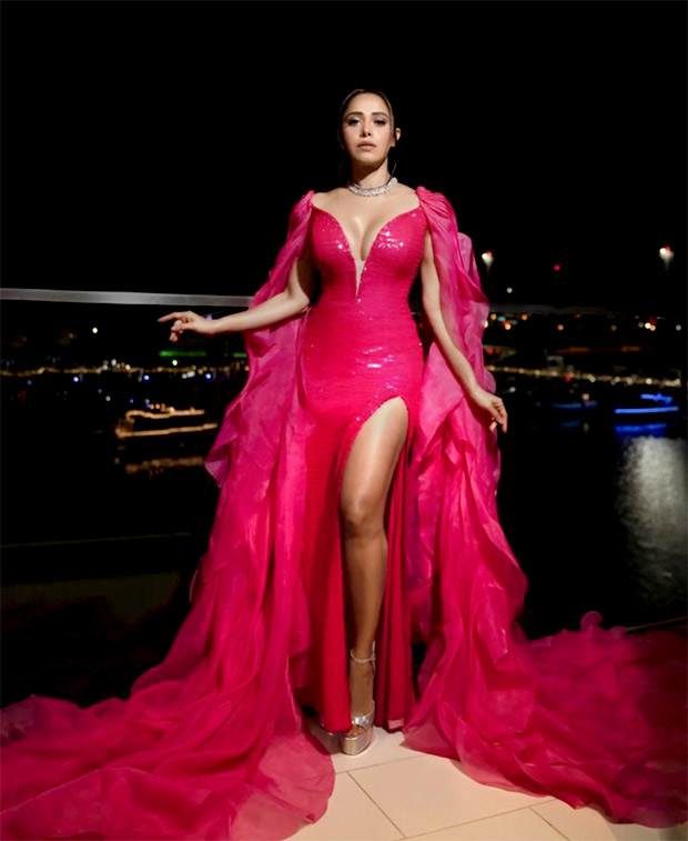 Nushrratt Bharuccha is embracing the bold and beautiful Barbiecore trend in a stunning fuchsia pink gown