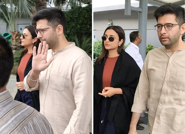 Parineeti Chopra and Raghav Chadha back in Delhi after wedding location scouting in Rajasthan, watch 