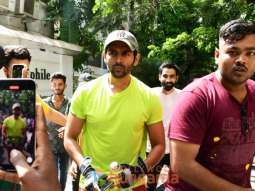 Photos: Kartik Aaryan, Sajid Nadiadwala and Warda Khan Nadiadwala snapped at the gym in Juhu
