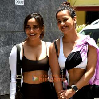 Photos: Neha Sharma and Aisha Sharma snapped outside the gym in Bandra