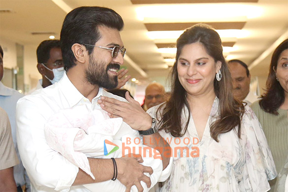 Photos: Ram Charan and wife Upasana Kamineni pose with their newborn daughter Photos: Ram Charan and wife Upasana Kamineni pose with their newborn daughter