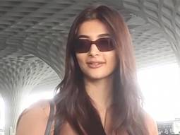 Pooja Hegde rocks brown silk co-ords at the airport