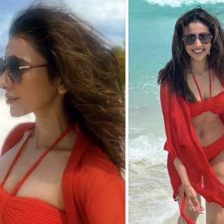Rakul Preet’s beach day at Maldives is stylishly complete in a fiery red bikini