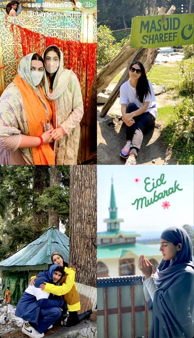 Sara Ali Khan celebrates Eid; shares unseen pictures with mother Amrita Singh and brother Ibrahim Ali Khan 