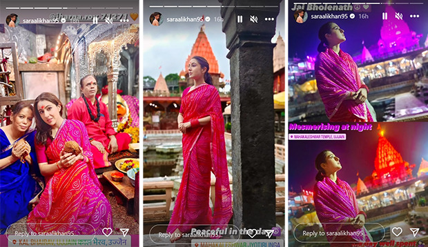Sara Ali Khan seeks blessings at Khajrana Ganesh temple and Mahakaleshwar temple post Zara Hatke Zara Bachke triumph; see pictures