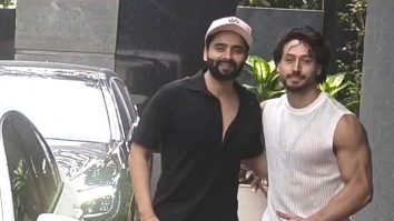Tiger Shroff and Jackky Bhagnani pose together for paps as they get clicked