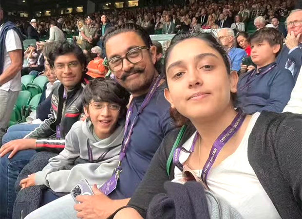 Aamir Khan attends Wimbledon Finals with his daughter Ira, sons Junaid and Azad