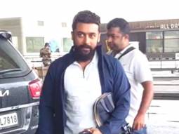 Actor Suriya gets clicked by paps at the airport