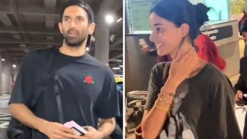 Aditya Roy Kapur and Ananya Panday spotted twinning in grey as they return from European vacation