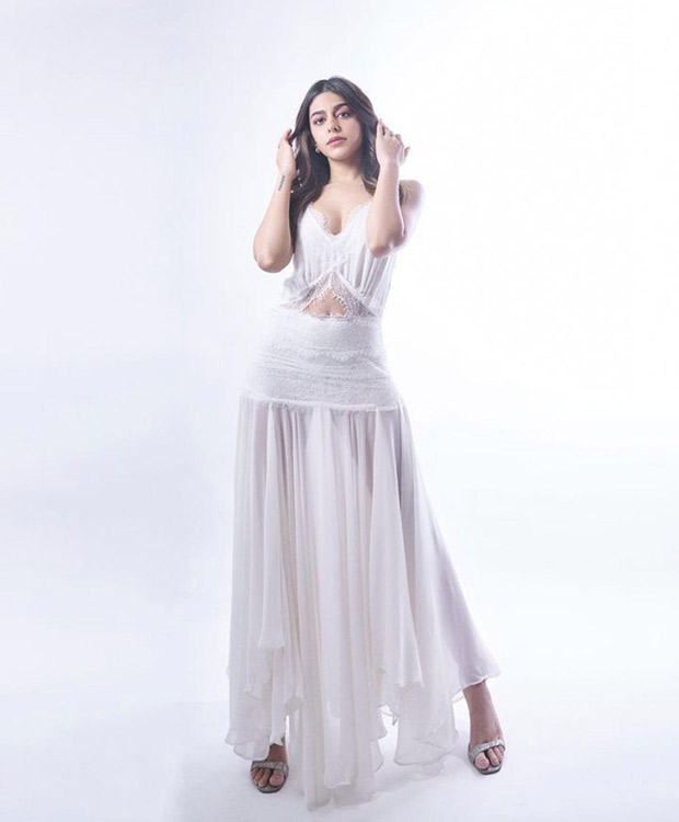 Alaya F amps up her summer style quotient in a chic white lace trim dress