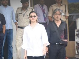 Alia Bhatt rocks a white oversized shirt as she gets clicked at the airport