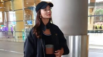 Amy Jackson chit chats with paps as she gets clicked at the airport