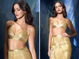 Ananya Panday is a golden Goddess in a metallic bralette and skirt as she turns showstopper for Rimzim Dadu at FDCI India Couture week