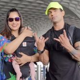 Bipasha Basu and Karan Singh Grover embark on daughter Devi's first flight adventure; see video