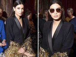 Diana Penty is all about glitter and glitz in black blazer dress with golden tassels as she marks her debut at Paris haute couture week
