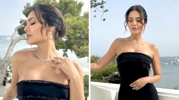 Esha Gupta attends a friend’s wedding in Spain while channelling the summer vibes in a black bodycon fringe dress