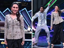 Karisma Kapoor dances on stage with contestants on the sets of India’s Best Dancer 3