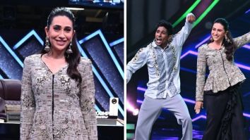 Karisma Kapoor dances on stage with contestants on the sets of India’s Best Dancer 3