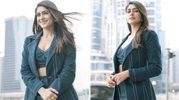 Mrunal Thakur sets the style bar high in her three-piece pantsuit ensemble as she attends SIIMA press conference in Dubai