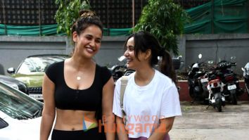 Photos: Neha Sharma and Aisha Sharma snapped outside the gym