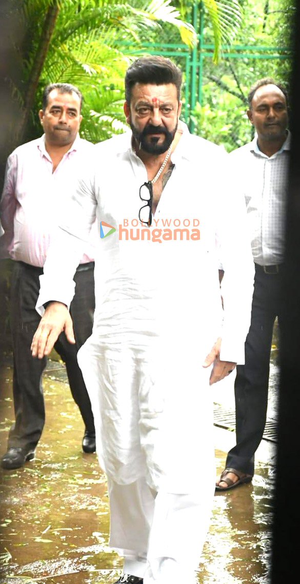 photos sanjay dutt spotted outside his residence with his fans while celebrating his birthday 1
