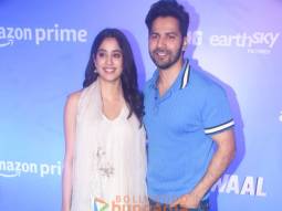 Photos: Varun Dhawan and Janhvi Kapoor snapped at the press show of Bawaal