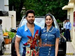 Photos: Varun Dhawan and Janhvi Kapoor snapped while promoting Bawaal