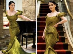 Radhika Madan redefines elegance in a green structured gown at the New York film festival for the premiere of Sanaa