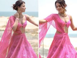 Radhika Madan’s neon pink sequin lehenga is exactly what our summer wedding party needs