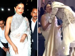 Ranveer Singh gives a sweet kiss to Deepika Padukone as he walks the ramp at the bridal couture show of Manish Malhotra, video goes viral