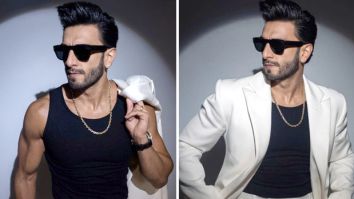 Ranveer Singh looks equal parts suave and cool in monochrome pantsuit look as he promotes Rocky Aur Rani Kii Prem Kahaani