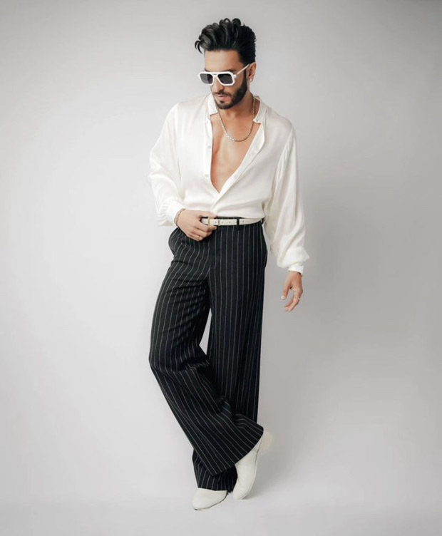 Ranveer Singh strikes a perfect balance in monochrome in white shirt ...