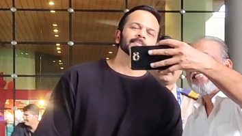 Rohit Shetty looks absolutely cool in a black tshirt at the airport
