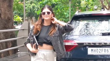Sanjana Sanghi strikes a pose for paps as she gets clicked