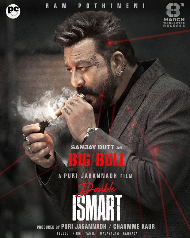 Sanjay Dutt unveils his first look from Ram Pothineni, Puri Jagannadh movie Double iSmart, see poster