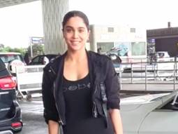 Sharvari Wagh adds on black to her airport look!