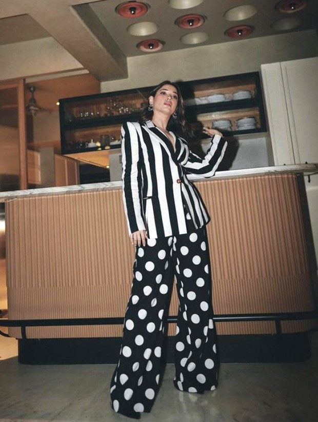 Tamannaah Bhatia’s quirky pantsuit with polka dots and stripes look far from boring 