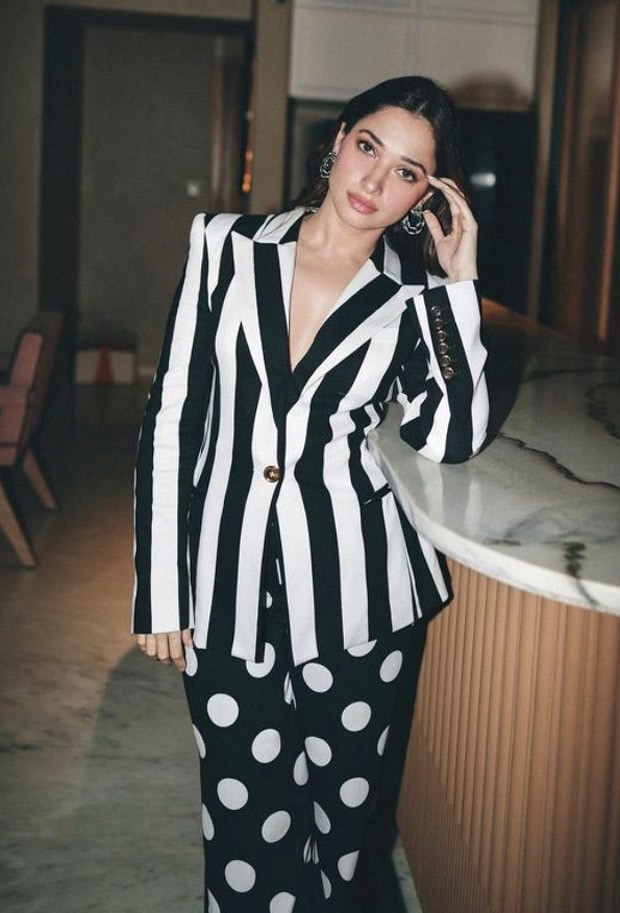 Tamannaah Bhatia’s quirky pantsuit with polka dots and stripes look far from boring 