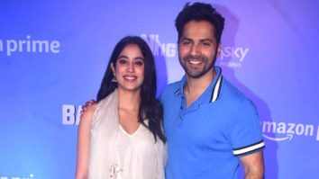 The Bawaal Jodi, Varun Dhawan & Janhvi Kapoor smile as they pose together