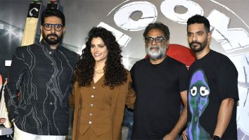 Abhishek Bachchan, Saiyami Kher & R. Balki at Ghoomer Trailer Launch