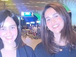 Cute siblings! Neha Sharma & Aisha Sharma at the airport