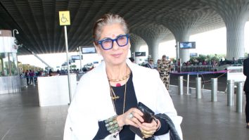 Dimple Kapadia gets clicked by paps at the airport