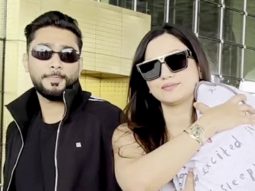 Gauahar Khan gets clicked at the airport with Zaid Darbar and baby Zehaan