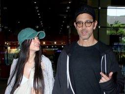 Hrithik Roshan and Saba Azad walk hand in hand at the airport