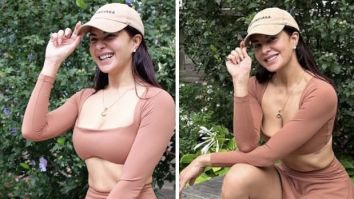 Jacqueline Fernandez embraces New York mornings in brown skirt, crop top and Balenciaga cap