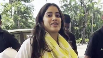 Janhvi Kapoor in an all white salwar makes a statement with her yellow dupatta