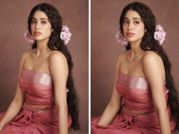 Janhvi Kapoor takes us back in time with her vintage photo-shoot in pink saree and flowers in her hair