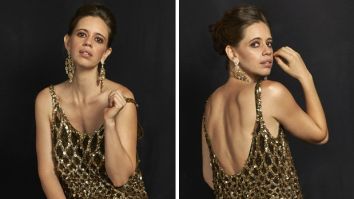 Kalki Koechlin exudes old-world charm in a stunning Sabyasachi old and brown sequined long dress